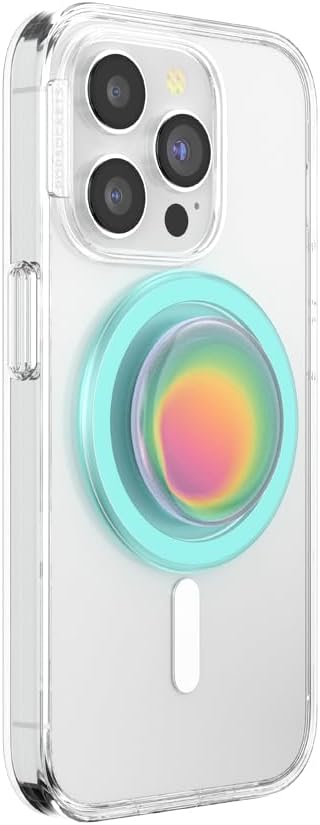 PopSockets Round Phone Grip Compatible with MagSafe, Adapter Ring Included - Boca Aura, Wireless Charging Compatible