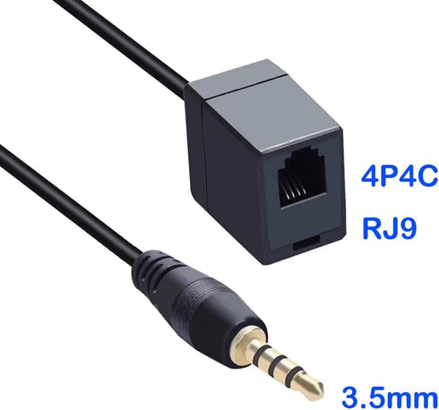 RJ9 to 3.5mm Telephone Adapter Cable, Female RJ9 Headset to Male 3.5mm Cell Phone Adapter