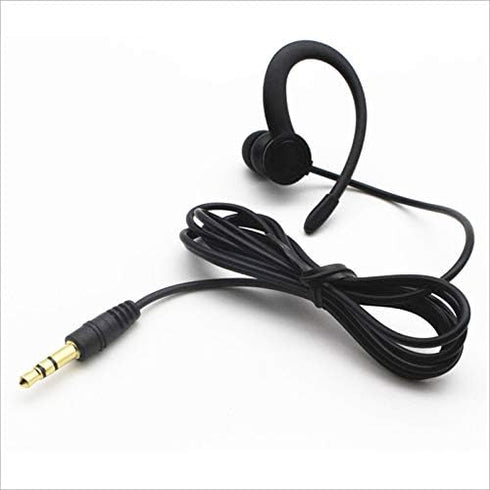 Single Side Earbud Headphones, Stereo In-Ear Earphones with Removable Hook for PC, Smartphones, MP3, MP4 Players