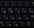 4Keyboard Russian Cyrillic Keyboard Decals with White Lettering ON Transparent Background for Desktop, Laptop
