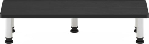 Furinno Monitor Riser Stand - Americano Finish with Stainless Steel Tubes