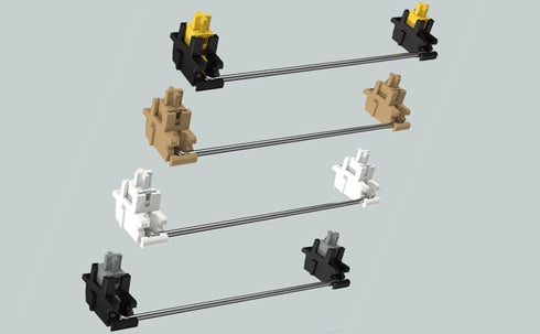 GATERON Plate Mounted V2 Stabilizer for 60% Mechanical Keyboard, Satellite Switch 7U 6.25U 2U (Yellow)