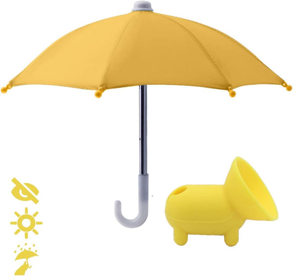 Phone Umbrella Sun Shade - Cell Phone Holder with Suction Cup Stand, Adjustable Anti-Glare for Outdoor Use