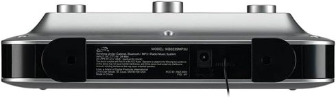 iLive Under Cabinet Music System with Stereo Speakers, FM Radio, USB Port, Bluetooth, Clock and Timer for Kitchen Style