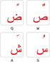 FARSI (Persian) Keyboard Stickers, Transparent RED Letters for Any Laptop, Desktop Computer Keyboards