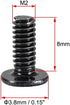 uxcell M2x8mm Phillips Screw Fastener Black, 3.8mm Dia Screw Head for Laptop PC TV Fan Switch, 100pcs