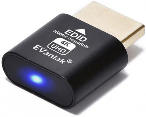 HDMI Dummy Plug Headless Ghost Display Emulator, Premium Aluminum PC 3-Pack