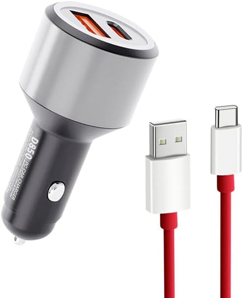 Warp Car Charger 80W for Oneplus 12 Ace 11 10 Pro 9 10T 10R 8T 8 7T 7 Pro 6T 9R Nord 2T CE 2 Lite N20 N10 N100