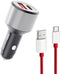 Warp Car Charger 80W for Oneplus 12 Ace 11 10 Pro 9 10T 10R 8T 8 7T 7 Pro 6T 9R Nord 2T CE 2 Lite N20 N10 N100