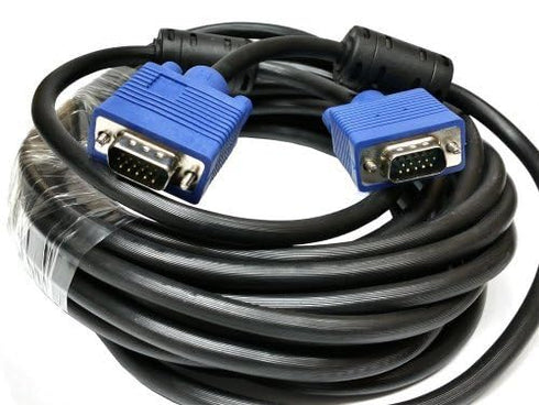 Importer520 HD15 (10Ft, Male to Male VGA Video Cable for TV Computer Monitor Black Conntector)