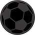 PopSockets Standard PopGrip, Gray Black Soccer Ball Design