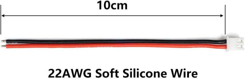5 Pairs JST-XH 2.54mm 1S 2 Pin Balance Plug Lead Socket Male and Female Connector with Silicone Wire Cables
