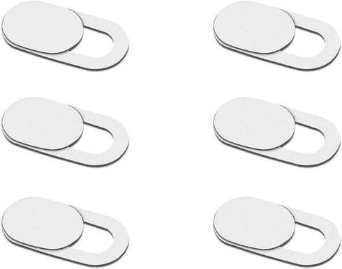 Generic 5 10, (5 Webcam Cover Sticker Slide - Camera Privacy Security Protect for Phone Laptop, Black or White, or Cell