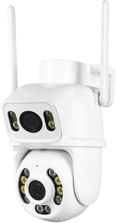 ICSEE WiFi Camera Security, 6MP Dual Lens, Wireless PTZ, Waterproof, Human Detection, Full Color Night Vision 65ft,