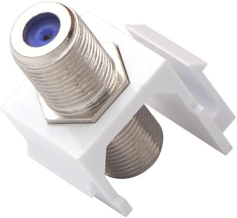 VCE Coax Keystone Jack Insert, 20-Pack 3GHz Coaxial Cable Connector, F-Type RG6 Female to Female for Wall Plate