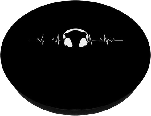 Headphones DJ - Heartbeat EDM DJ House, Techno Hip Hop, PopSockets Swappable PopGrip