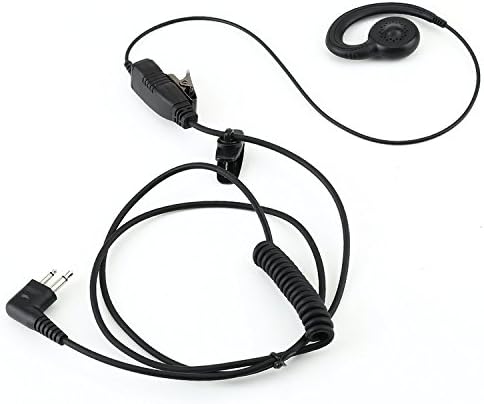 Walkie Talkie Swivel Earpiece with Microphone and PTT, Compatible with Motorola CLS1410, CLS1100 (1 Pack)
