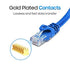 Cmple Cat 6 Ethernet Cable 5 ft, 10Gbps Network LAN Cord, 550MHz, RJ45 Connectors, Blue, Compatible with Gaming Devices