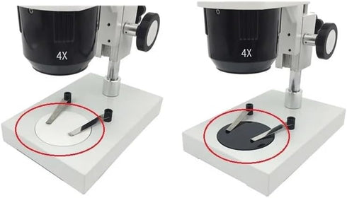 1pc Stereo Microscope Working Board - Round Plastic Plate Diameter 60mm 95mm 100mm (Color: 95mm Black White)