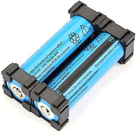 Heyiarbeit 40pcs 2 x Cell 26650 Battery Holder Bracket, Shockproof Plastic Brackets for 26650 Lithium Batteries