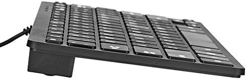 iKKEGOL USB Mini Slim Wired 78 Key Small Super Thin Compact Keyboard for Desktop Laptop PC Win 7 Mac (Black)