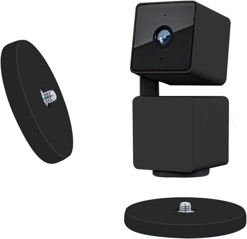 Magnetic Mount Base for WYZE Pan V3 V2 Security Camera, 1/4" Thread, Rubber Coated Magnets