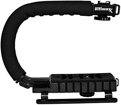 Ultimaxx Stabilizing Handheld Stabilizer Handle Grip with Accessory Mount for Camera, Camcorder, DSLR, DV Video; Compatible for Canon, Nikon, Sony, Panasonic, Pentax, and Olympus Camcorders
