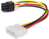 4-Pin Molex to 6-Pin PCI-Express Adapter Power Cables, 4-Pin Male to 6-Pin PCI-Express Female Graphics Card Cable