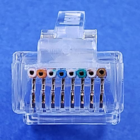 IDEAL Electrical 85-385 Unshielded Feed-Thru Modular Plug, Cable Connector for CAT6A/6 Unshielded Cables
