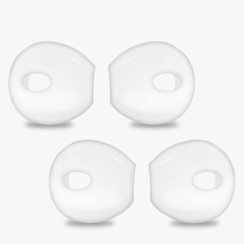 EKIND 4 Pcs Anti-Slip Silicone Ear Cover Tips for iPhone 7/6S/6 Plus/5S/5C/5 Headphones (Clear)