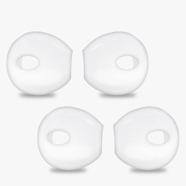 EKIND 4 Pcs Anti-Slip Silicone Ear Cover Tips for iPhone 7/6S/6 Plus/5S/5C/5 Headphones (Clear)