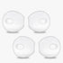 EKIND 4 Pcs Anti-Slip Silicone Ear Cover Tips for iPhone 7/6S/6 Plus/5S/5C/5 Headphones (Clear)