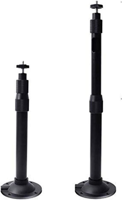 Wall Ceiling Mount Hanger 360°Rotatable Head with Extendable Length 11.4 Inch to 16.1 Inch / 11 lbs Load Mounting Bracket for Projector Camera (Black) by Hzgang