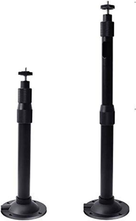 Wall Ceiling Mount Hanger 360°Rotatable Head with Extendable Length 11.4 Inch to 16.1 Inch / 11 lbs Load Mounting Bracket for Projector Camera (Black) by Hzgang