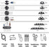 Cord Management Organizer Kit, 4 Cable Sleeve Split with 41 Self Adhesive Clips, 10pcs, 2 Rolls, 100 Ties for Home