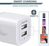 ?5Pcs? USB Plug, Wall Charger Fast Charging Block, Power Adapter Cube 2 Port Charge Travel Brick for iPhone 14 13 12 SE