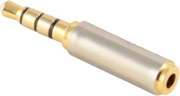 JacobsParts Gold Plated 3.5mm Male to 2.5mm Female Stereo Audio Headphone Jack Adapter Converter