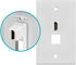 Monoprice 106852 Keystone Jack HDMI Female to Female Coupler Adapter - White