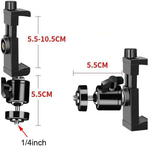 ThtRht 1/4'' Indoor Security Camera Ceiling Wood Beam Mount Stand with Clips Interior Door Frame Clasp Bracket Thread