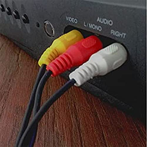 iMBAPrice 6 Feet 3RCA to 3RCA Audio and Video Cable, Gold Plated Male to Male Composite AV Cable
