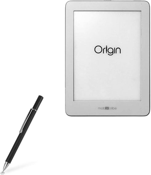BoxWave Stylus Pen - FineTouch Capacitive Stylus for Mobiscribe Origin E-Ink Notebook (6.8 in) - Jet Black