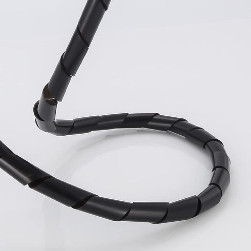 Yosoo Black Spiral Cable Wrap, 6mm/1/4" 2M (6.56ft) Cable Organizer