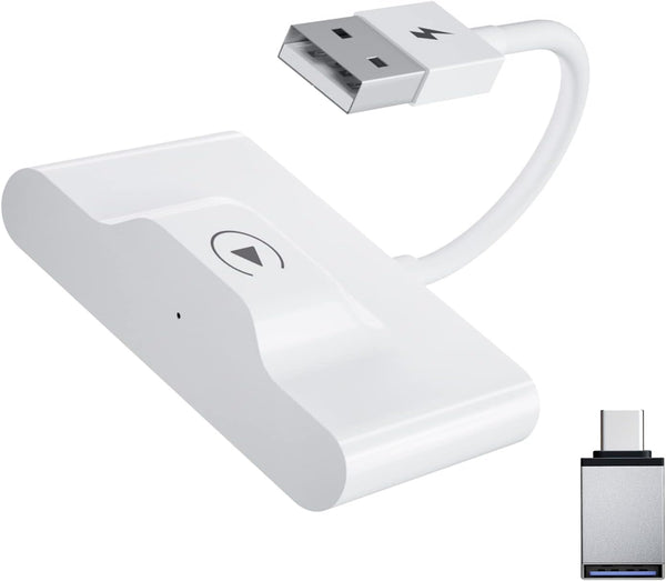 Wireless CarPlay Adapter for Apple iPhone, Convert Wired to Wireless CarPlay Dongle, Plug and Play for Factory CarPlay