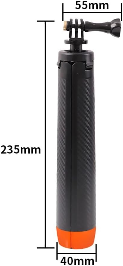 MOPFOL 4 1 9.25-22.44in 1/4" in Waterproof Selfie Stick Tripod Extendable for Action Cameras, Floating Grip with Screw