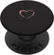 Pink Heart Black PopSockets Standard Grip