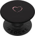 Pink Heart Black PopSockets Standard Grip