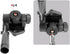ThtRht 1/4'' Tripod Fluid Head Mount Panhead with Quick Release Plate Long Handle Pan/Tilt Head Phone Holder Adapter