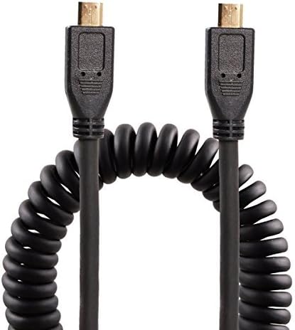 UCEC Coiled Micro HDMI to Micro HDMI Cable, 11.81"/30cm, for Gopro Cameras, Small HD Monitors
