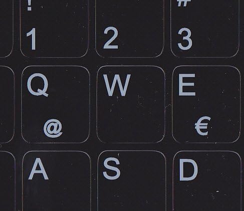 Spanish Latin American Replacement Keyboard Sticker, Black