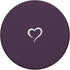 Plum Purple Hand Drawn Heart Minimalist Love: PopSockets Swappable PopGrip